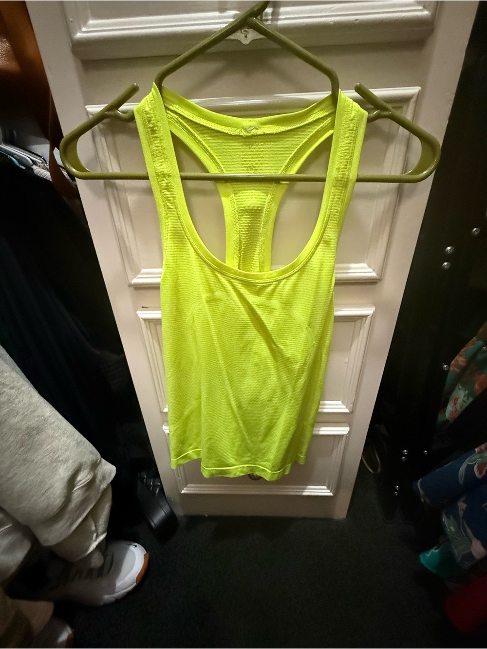 lululemon athletica Neon Yellow Racerback Tank Top